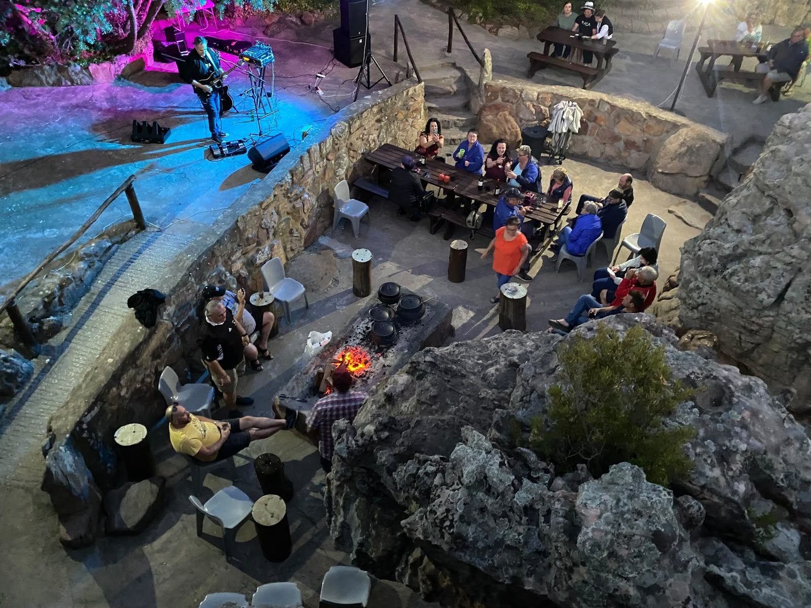 Evening gathering around the braai area at Donkieskraal